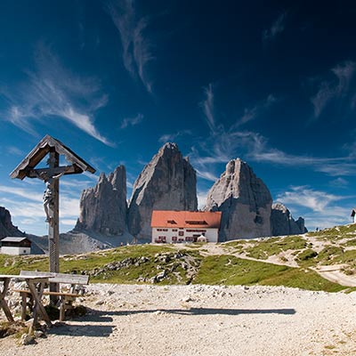 Drei Zinnen in den Dolomiten