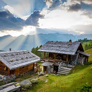 Mountain alpine pasture