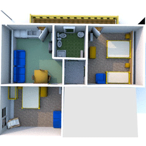 Skizze Wohnung Sommer